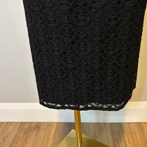 Co.lette Women's Sleeveless Black Lace A-line Midi Dress, SZ 12 - Picture 3 of 9